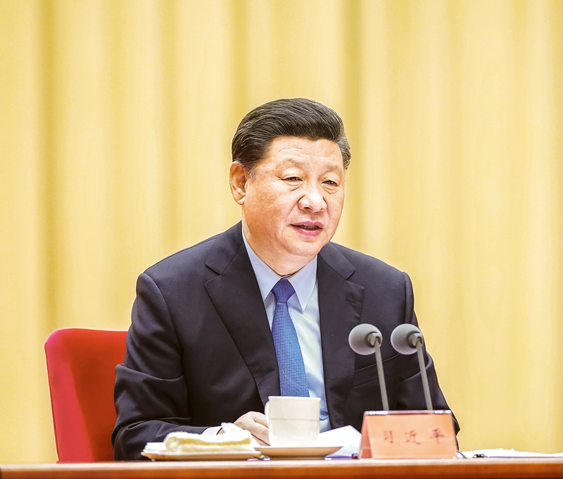 2019年5月31日，“不忘初心、牢記使命”主題教育工作會議在北京召開。中共中央總書記、國家主席、中央軍委主席習近平出席會議并發(fā)表重要講話。 新華社記者 鞠鵬/攝